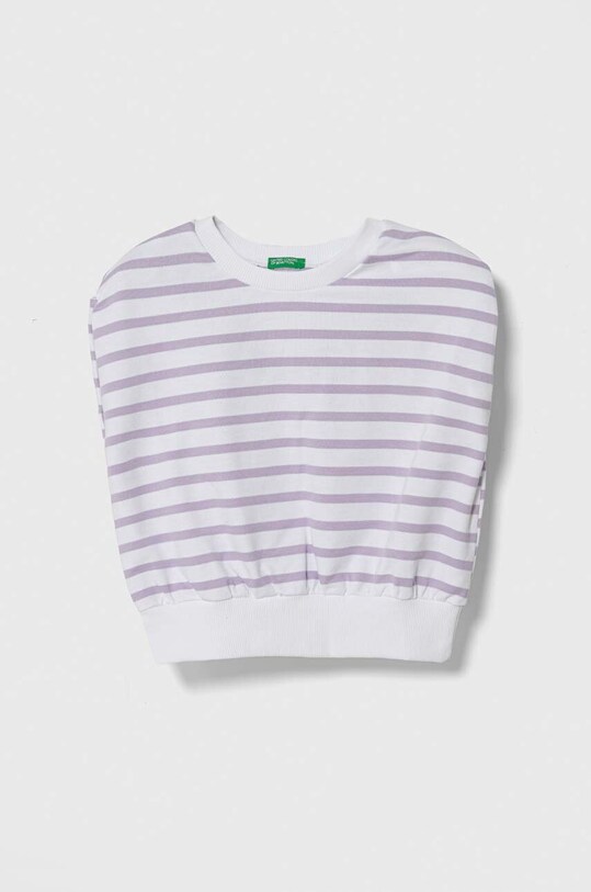 Детский хлопковый топ United Colors of Benetton круглый вырез фиолетовой 3O01C10I2.G.Seasonal