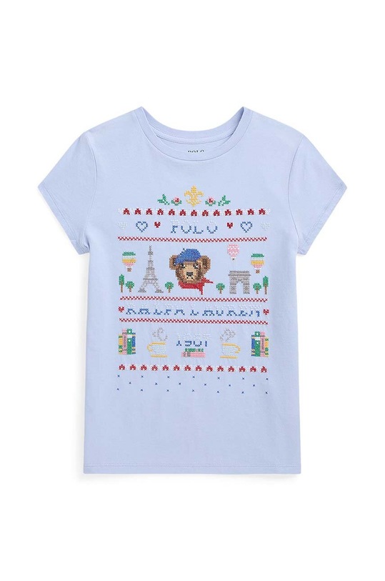 Polo Ralph Lauren t-shirt bawełniany dziecięcy nadruk niebieski 313935042001