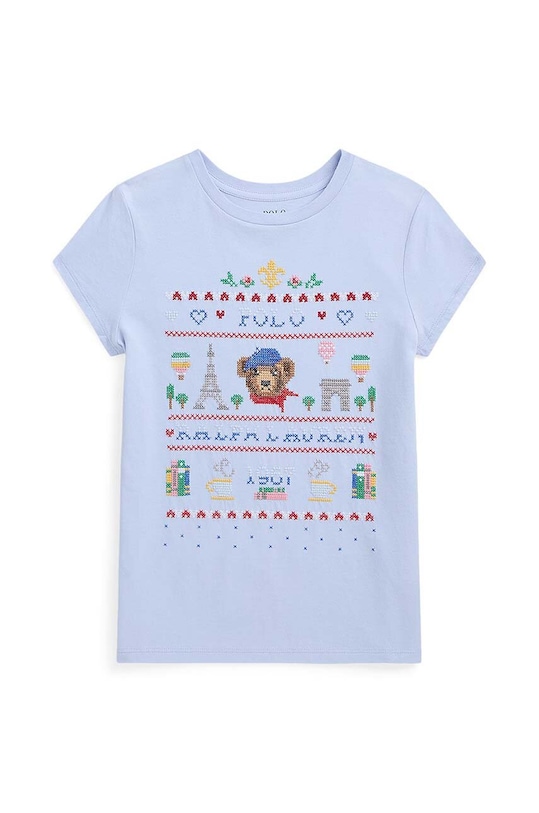 Polo Ralph Lauren t-shirt bawełniany dziecięcy nadruk niebieski 313935042001