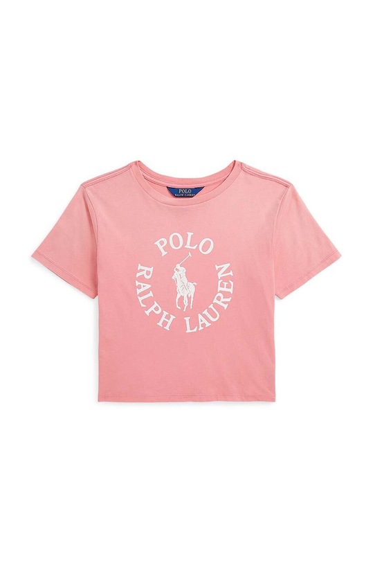 Polo Ralph Lauren t-shirt bawełniany dziecięcy nadruk różowy 313935286002