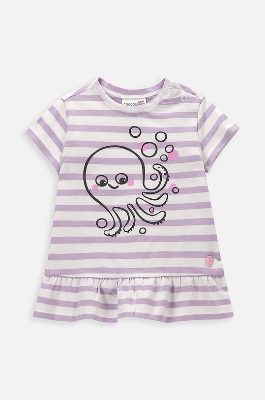 Coccodrillo t-shirt niemowlęcy z elastanem fioletowy WC4144601OWN