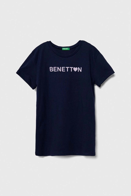 United Colors of Benetton t-shirt bawełniany dziecięcy nadruk granatowy 3096C10H9.G.Seasonal