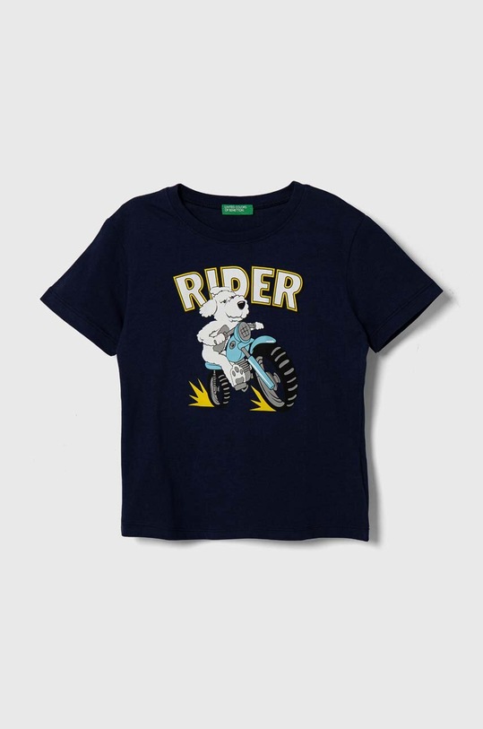 United Colors of Benetton tricou de bumbac pentru copii print bleumarin 3096G10ET.P.Seasonal