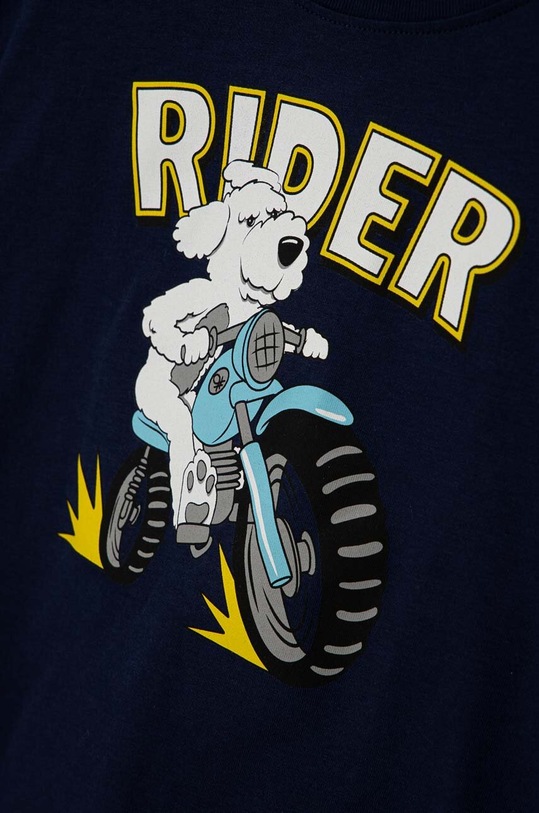 Fete United Colors of Benetton tricou de bumbac pentru copii 3096G10ET.P.Seasonal bleumarin