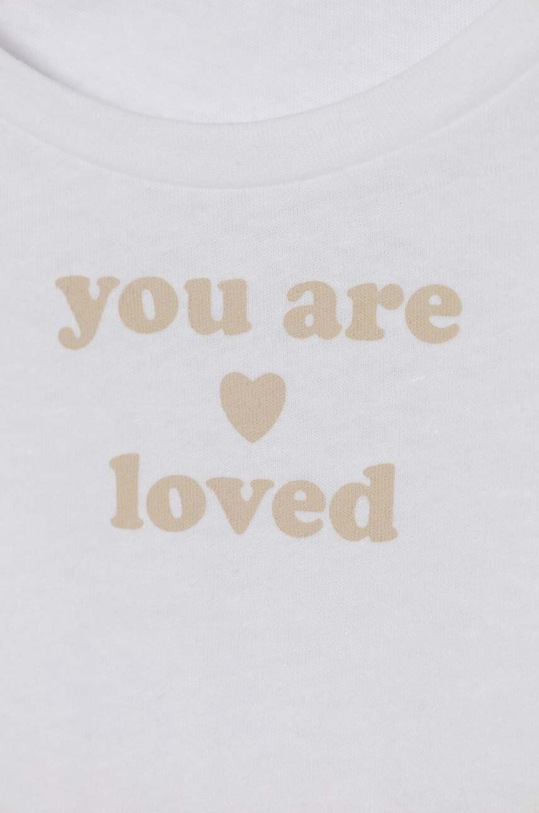 DÍVKA Tričko s příměsí lnu United Colors of Benetton 3F4JG10DM.P.Seasonal bílá