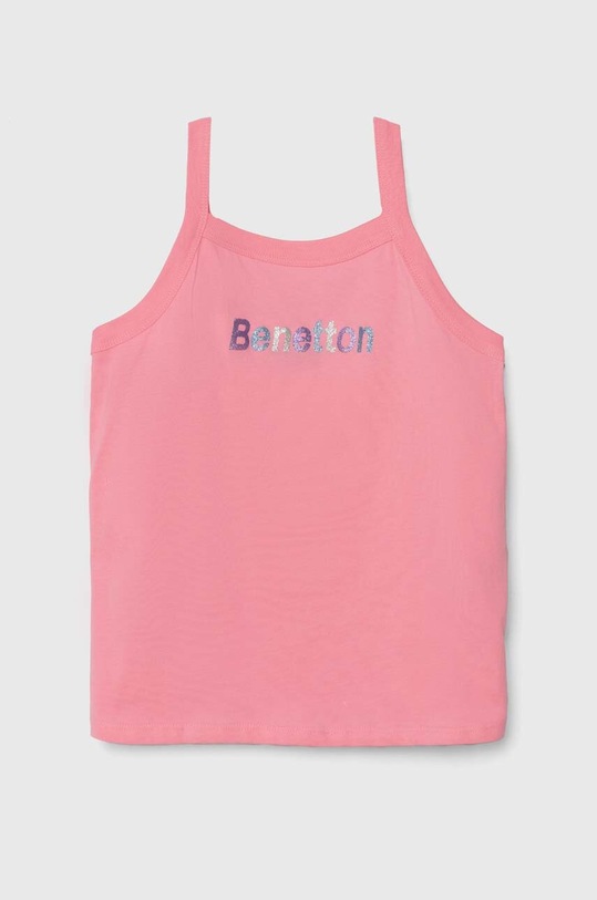 Detský bavlnený top United Colors of Benetton bavlna ružová 3I1XCH01E.G.Seasonal