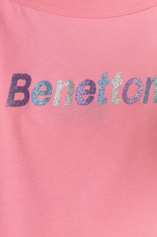 Dievča Detský bavlnený top United Colors of Benetton 3I1XCH01E.G.Seasonal ružová