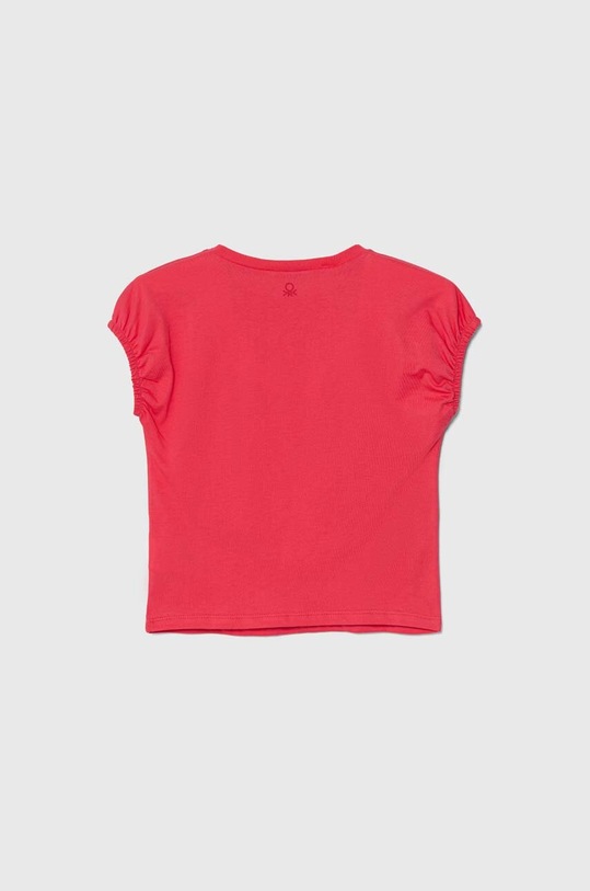 Dětské bavlněné tričko United Colors of Benetton 3I1XG10EF.P.Seasonal růžová SS24