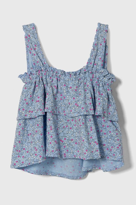 Дитячий бавовняний топ United Colors of Benetton 3M39GH00Z.P.Seasonal блакитний SS24