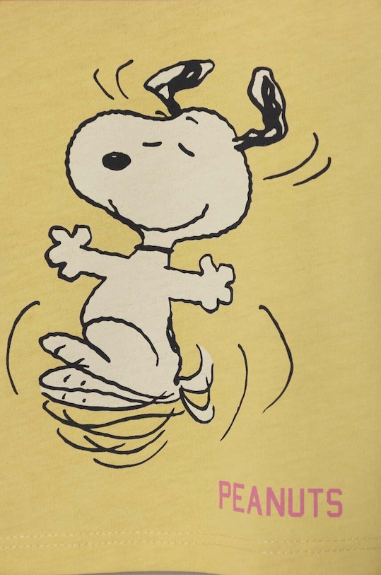 Dziewczynka United Colors of Benetton t-shirt bawełniany dziecięcy 3096G10EZ.P.Seasonal żółty