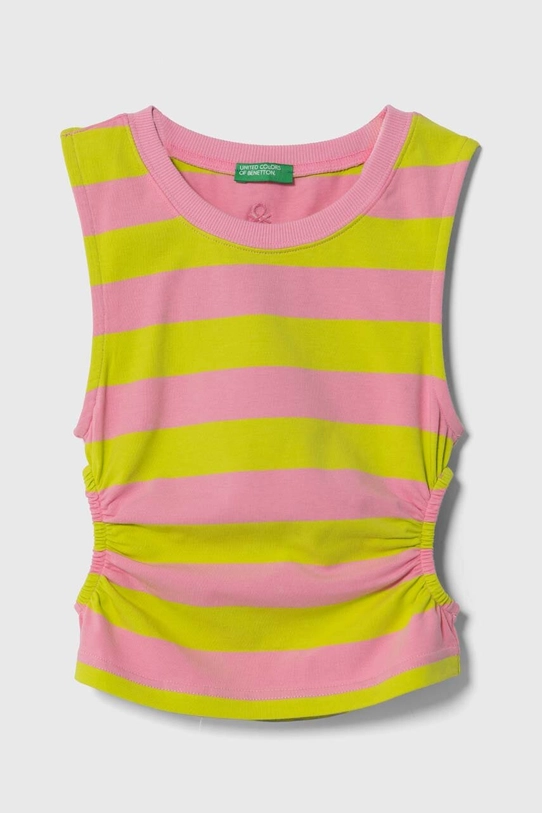 United Colors of Benetton top dziecięcy wzorzyste różowy 34QCCH01N.G.Seasonal