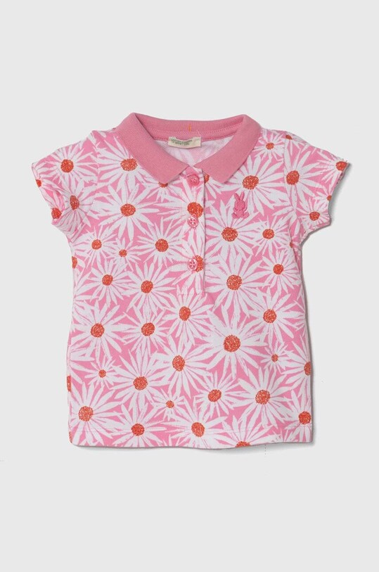 Дитяче поло United Colors of Benetton з еластаном рожевий 3LRYA3003.W.Seasonal