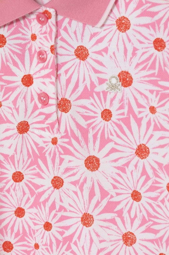 Dziewczynka United Colors of Benetton polo dziecięce 3LRYC301J.G.Seasonal różowy