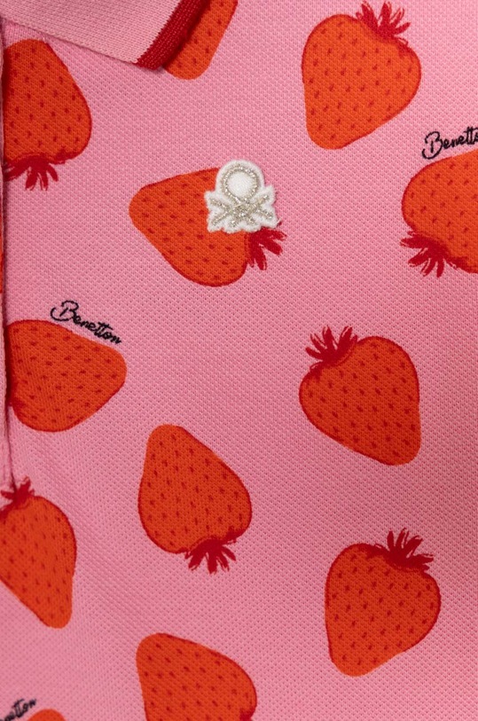 Dziewczynka United Colors of Benetton polo dziecięce 3LRYG300Q.P.Seasonal różowy