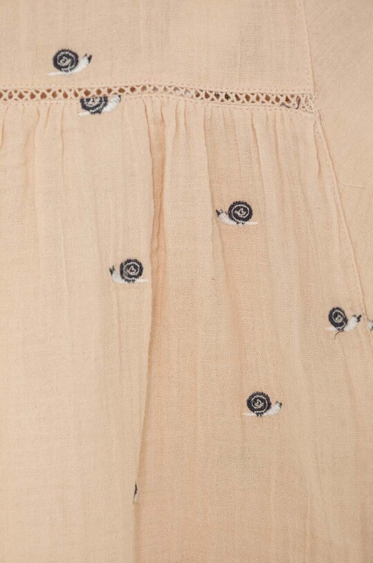 Девочка Детский хлопковый топ United Colors of Benetton 52QFAQ00O.W.Seasonal бежевый