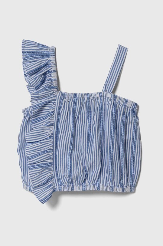 United Colors of Benetton top din bumbac pentru copii cu modele albastru 5VBXCH005.G.Seasonal