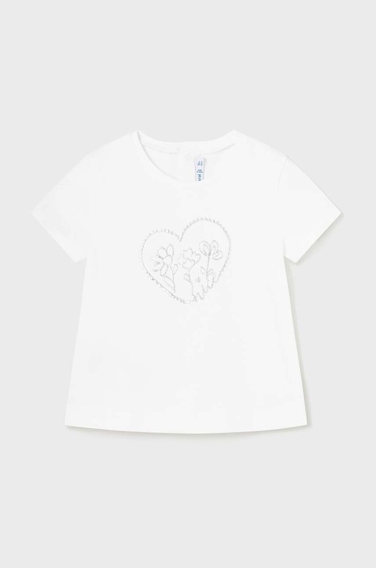 Mayoral t-shirt niemowlęcy z elastanem biały 105.4F.Baby.PPYH