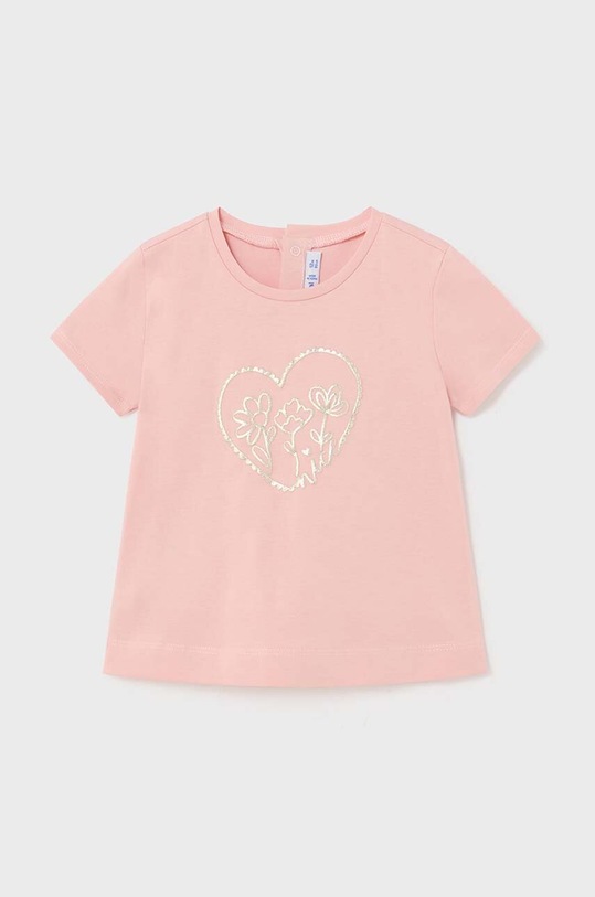 Mayoral t-shirt niemowlęcy z elastanem różowy 105.4F.Baby.PPYH