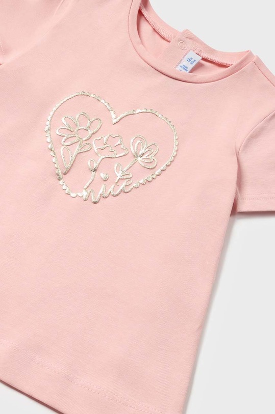 Dziewczynka Mayoral t-shirt niemowlęcy 105.4F.Baby.PPYH różowy