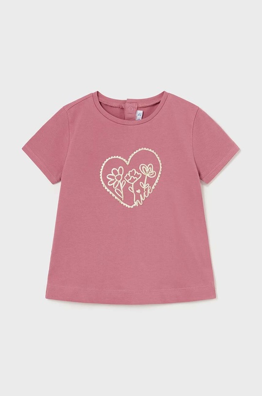 Mayoral t-shirt niemowlęcy z elastanem różowy 105.4F.Baby.PPYH