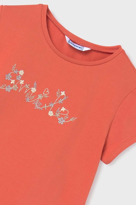 Dziewczynka Mayoral t-shirt dziecięcy 854.8F.Junior.PPYH pomarańczowy