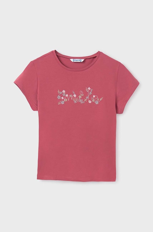 Mayoral t-shirt dziecięcy nadruk różowy 854.8F.Junior.PPYH