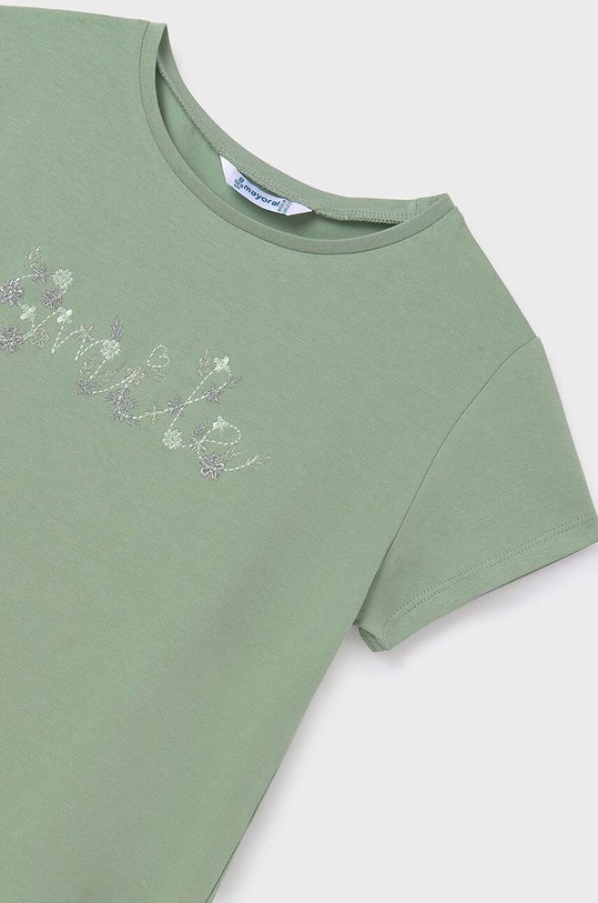 Dziewczynka Mayoral t-shirt dziecięcy 854.8F.Junior.PPYH zielony
