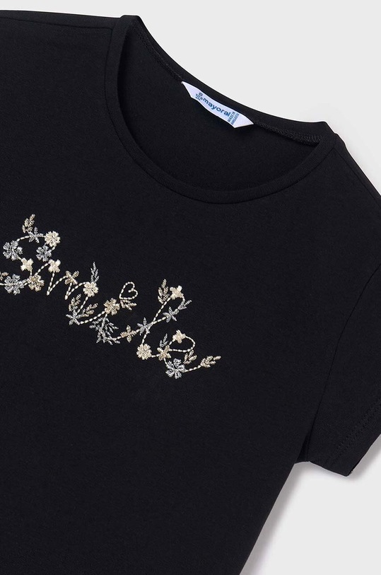Dziewczynka Mayoral t-shirt dziecięcy 854.8F.Junior.PPYH czarny