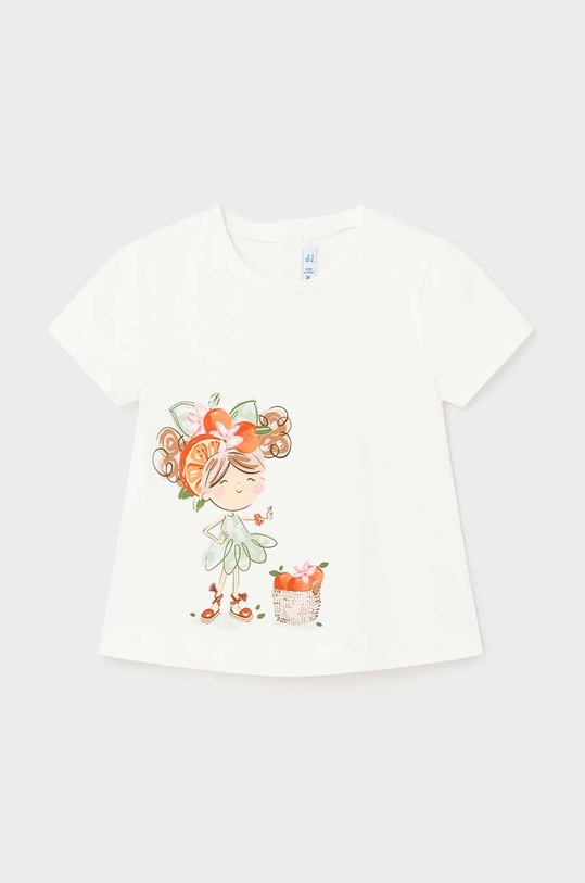 Mayoral t-shirt niemowlęcy z elastanem beżowy 1014.4Q.Baby.PPYH