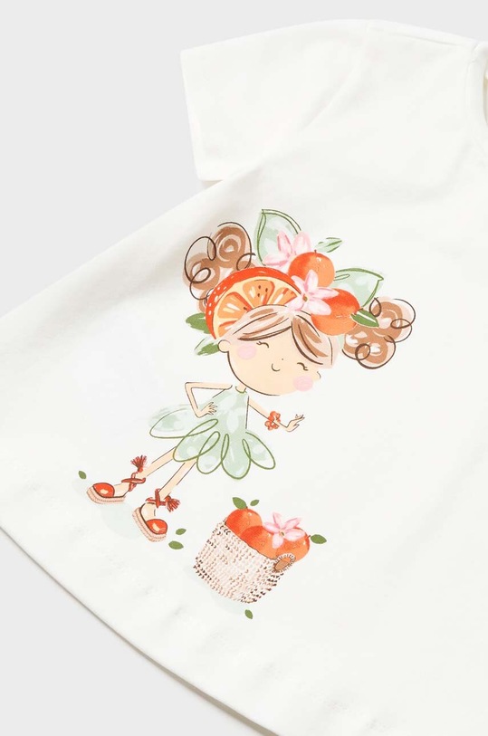 Dziewczynka Mayoral t-shirt niemowlęcy 1014.4Q.Baby.PPYH beżowy