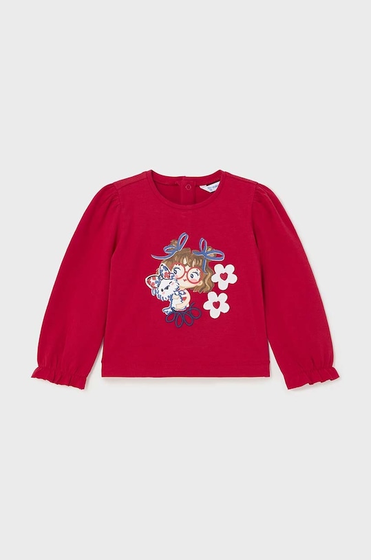 Kojenecké tričko s dlouhým rukávem Mayoral s elastanem červená 1015.4G.Baby.PPYH