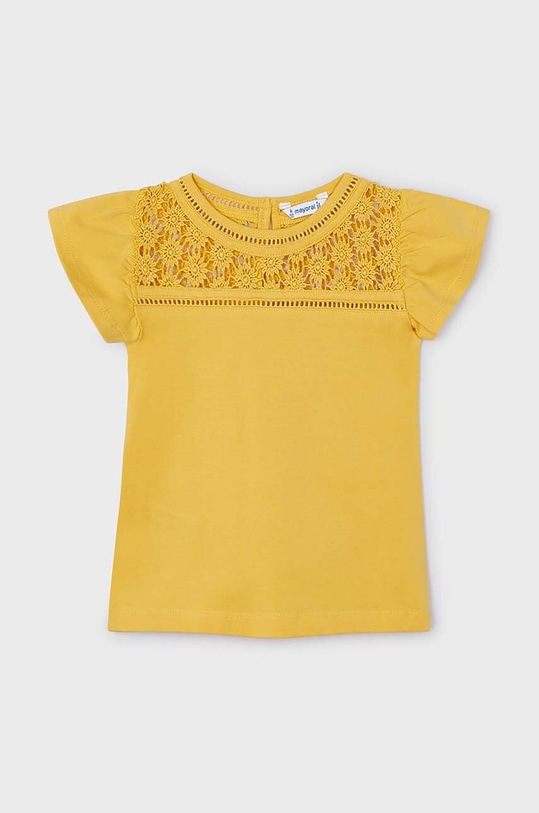 Mayoral t-shirt dziecięcy z elastanem żółty 3078.6A.Mini.PPYH