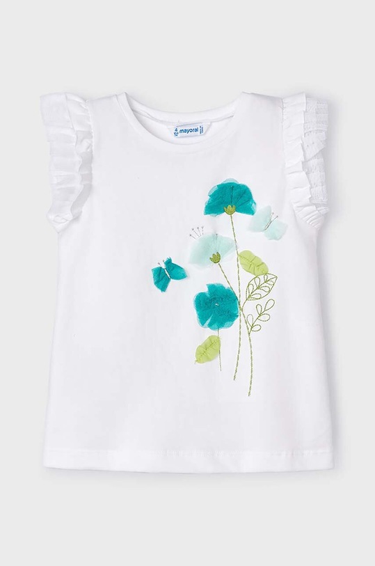 Mayoral maglietta per bambini tessuto elasticizzato bianco 3079.6A.Mini.PPYH