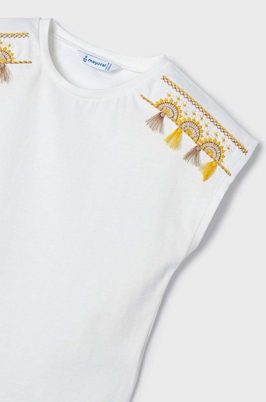 Mayoral t-shirt bawełniany dziecięcy żółty 3081.6D.Mini.PPYH