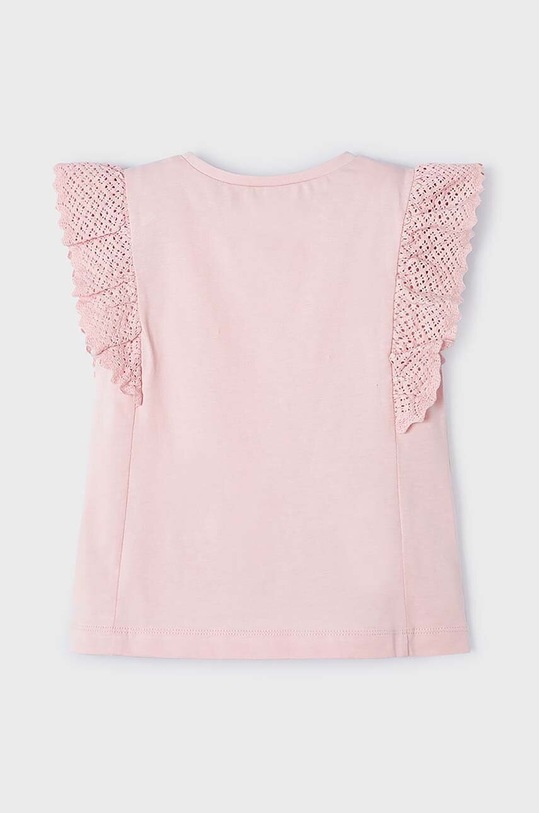 Dziewczynka Mayoral t-shirt bawełniany 3082.6D.Mini.PPYH różowy