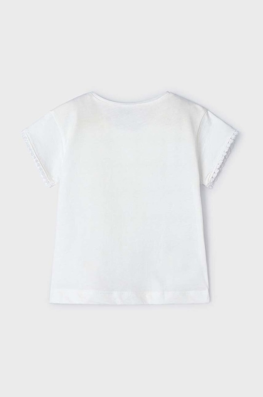 Dziewczynka Mayoral t-shirt bawełniany dziecięcy 3083.6D.Mini.PPYH beżowy