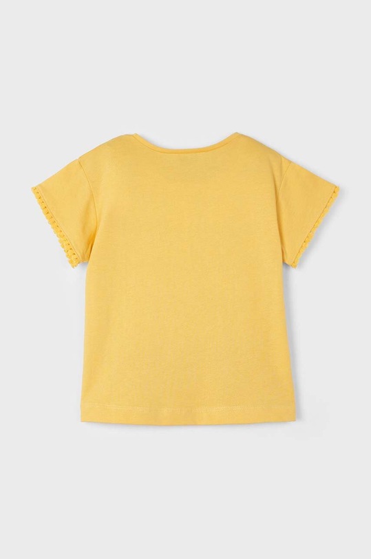 Mayoral t-shirt bawełniany dziecięcy 3083.6D.Mini.PPYH żółty SS24
