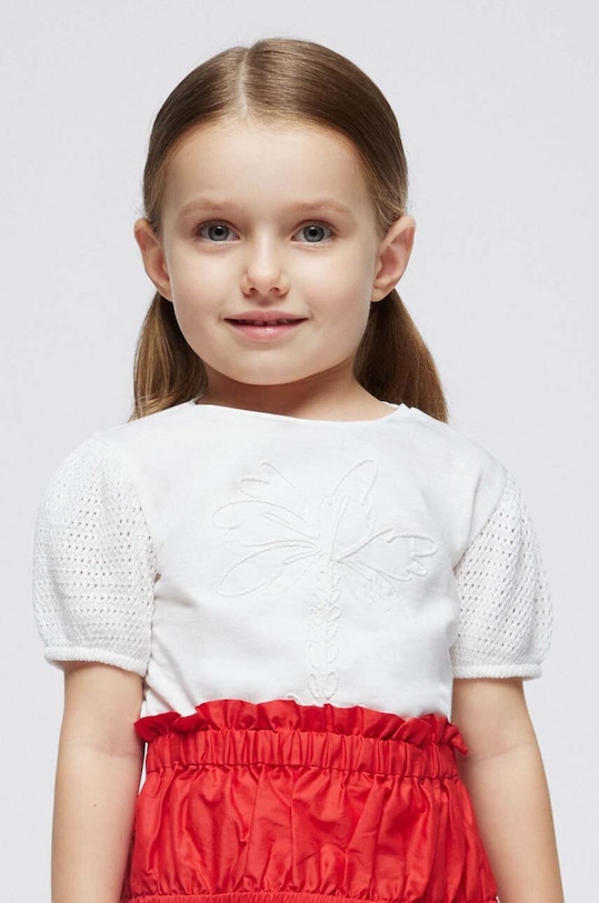 Mayoral t-shirt in cotone per bambini cotone beige 3085.6F.Mini.PPYH