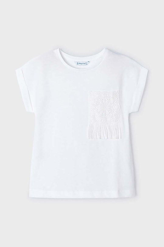Mayoral t-shirt dziecięcy kod QR do gry 3087.6H.Mini.PPYH biały SS24