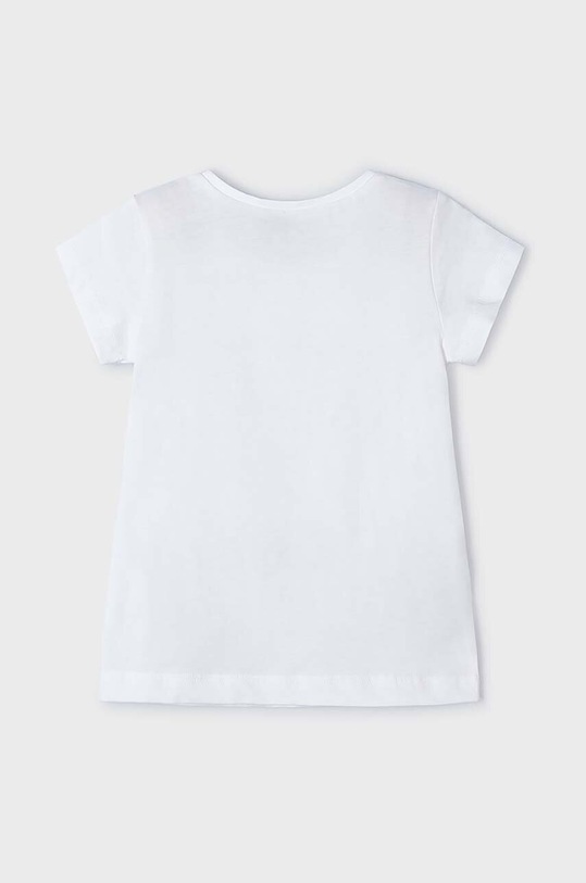 Dziewczynka Mayoral t-shirt bawełniany dziecięcy 3090.6O.Mini.PPYH biały