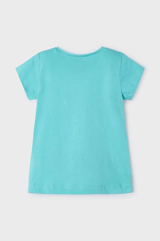 Mayoral t-shirt bawełniany dziecięcy 3090.6O.Mini.PPYH turkusowy SS24