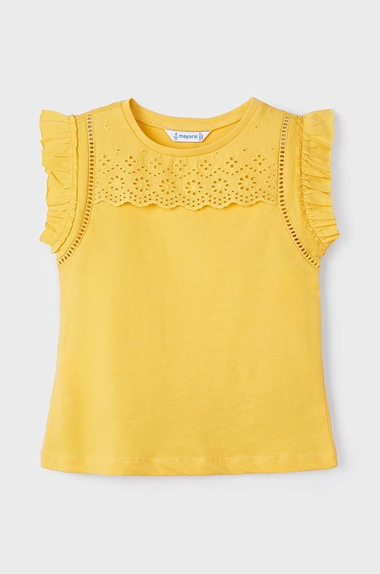 Mayoral top di cotone bambino cotone giallo 3094.6C.Mini.PPYH