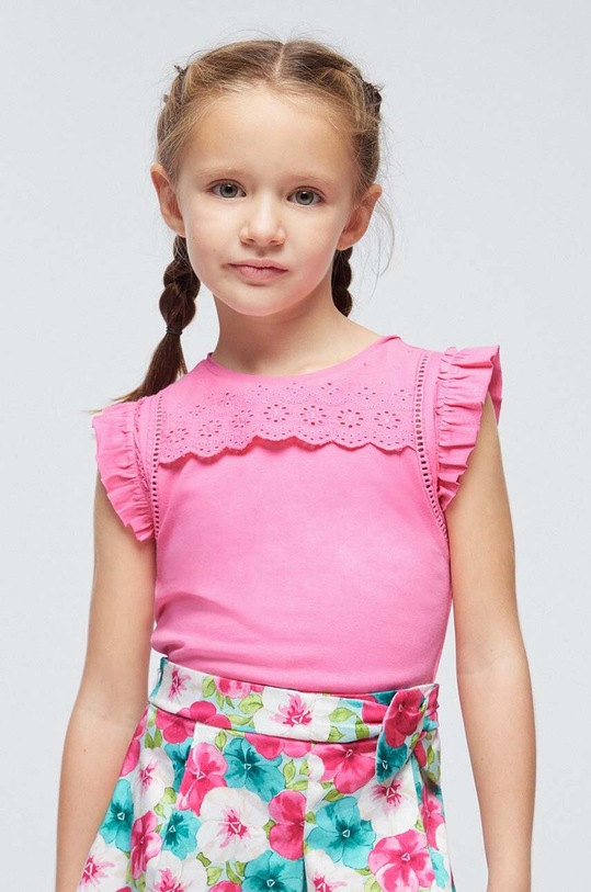 Mayoral top di cotone bambino cotone rosa 3094.6C.Mini.PPYH