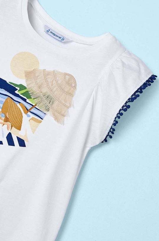 Otroška bombažna kratka majica Mayoral modra 3096.6G.Mini.PPYH