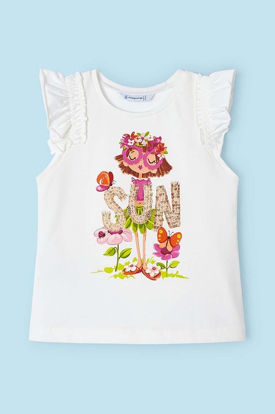 Mayoral top di cotone bambino 3098.6K.Mini.PPYH beige SS24