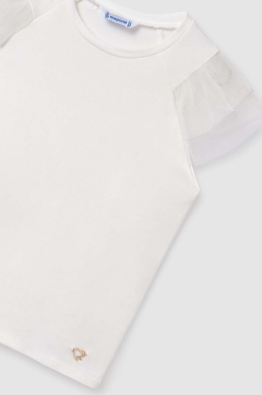 Κοριτσίστικα Παιδικό βαμβακερό μπλουζάκι Mayoral 6001.8A.Junior.PPYH μπεζ