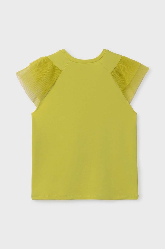 Mayoral t-shirt bawełniany dziecięcy 6001.8A.Junior.PPYH żółty SS24