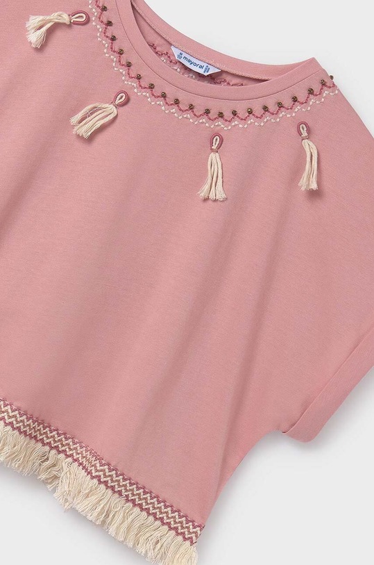 Κοριτσίστικα Παιδικό βαμβακερό μπλουζάκι Mayoral 6006.8E.Junior.PPYH ροζ