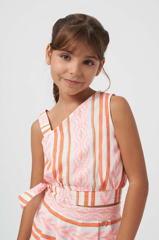 Dětský top Mayoral V výstřih růžová 6022.8A.Junior.PPYH