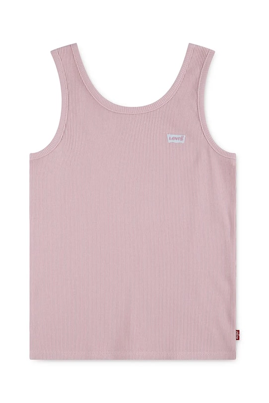 Levi's top dziecięcy LVG MEET AND GREET RIBBED TANK 3EK116 różowy SS26